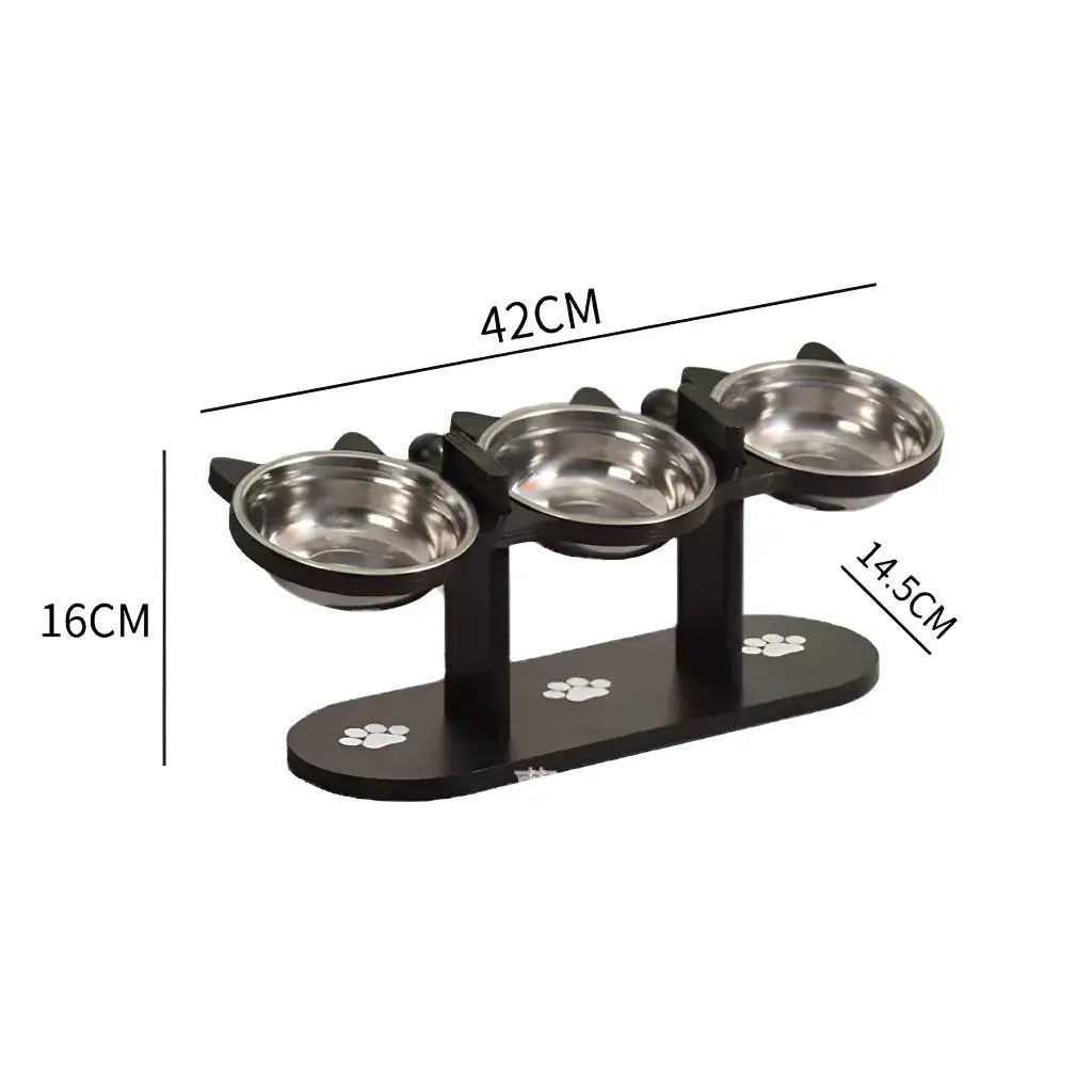 Elevated Pet Feeder for Cats Dogs 15 Degree Tilted Bowls Adjustable Height for Comfortable Feeding Feeder