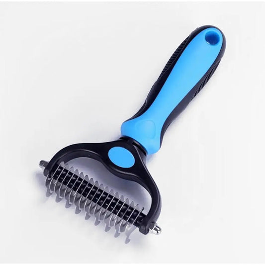 Stainless Steel Double-Sided Pet Detangling Comb - Professional Grooming Tool for Dogs and Cats, Designed for Effective Shedding and Matting Reduction, Summervibes