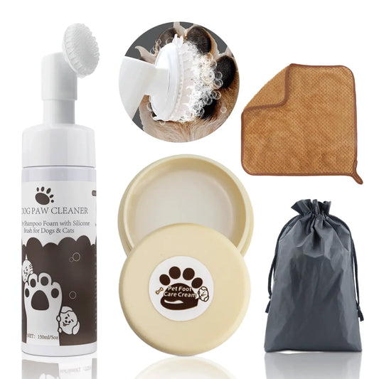 Dog Paw Cleaner, Dogaccessories, No-Rinse Paw Cleaner for Dogs & Cats (5 Oz), Paw Balm for Heal Dry Cracked Paws & Nose, Pet Foot Care, Pet Cleaning Dog Paw Puppy Kittens Grooming