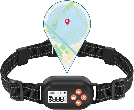 GPS Wireless Dog Fence System with Rechargeable IPX6 Waterproof Collar - Beep, Vibration, and Shock Correction Modes for Dogs Over 20 lbs
