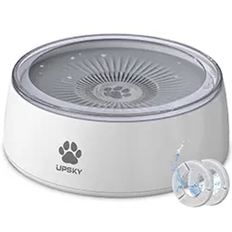 3L Dog Water Bowl 101Oz Large No Spill Dog Bowl with Slow Feeder Mat, Splash Proof Pet Water Dispenser with Filters, Slow Drinking Bowl Vehicle Carried Travel Water Bowl for Dogs, Cats Dog Water