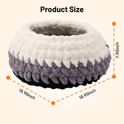 Plush Pet Bed for Cats - Cozy, Warm, Stylish & Secure Resting Spot Washable