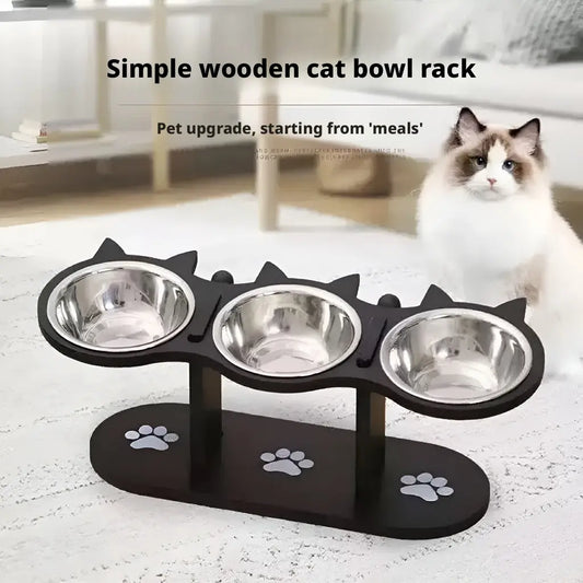 Elevated Pet Feeder for Cats Dogs 15 Degree Tilted Bowls Adjustable Height for Comfortable Feeding Feeder