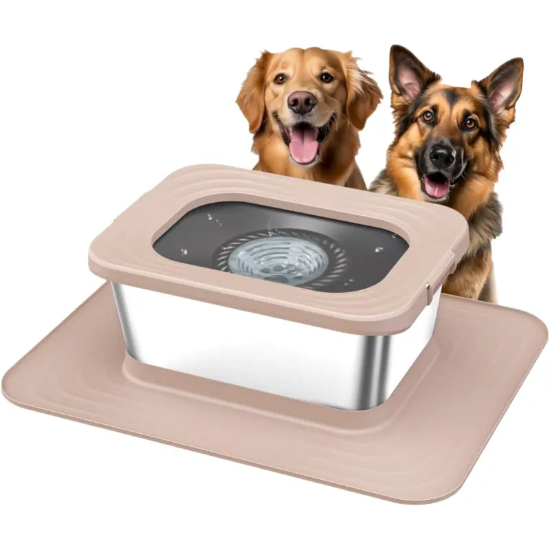 7L & 10L Stainless Steel Dog Drinking Water Bowl, No Spill Anti-Splash with XXL Silicone Mat, Spill-Proof Slow Feeder for Messy Drinkers, Heavy Duty Pet Bowls for Indoor Outdoor Use, 1.8 & 2.6 Gallon Capacity, Double Anti-Skid Design